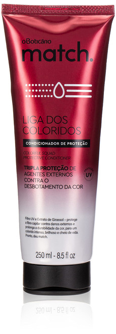 Boticario - Linha Match (Liga dos Coloridos) - Condicionador de Protecao 250 Ml - (Boticario - Match (Color League) Collection - Protection Conditioner 8.45 Fl Oz)