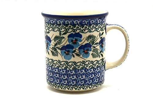 Polish Pottery Mug - Straight Sided - Winter Viola