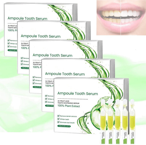 Tlopa Ampoule Toothpaste,Tlopa Ampoule Tooth Serum, Tlopa Ampoule Essence Toothpaste, 3V Fruit Acid Teeth Whitening Essence, Tartar Removal Toothpaste (5box)