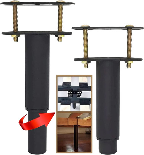 4Pcs Adjustable Height Center Support Leg for Bed Frame, Bed Frame Support Leg for Wooden Slats and Metal Bed Frame, Bed Support Legs for Sofa Cabinet Replacement Parts (Height: 7.8 to 13.38 inch)