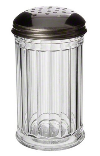 American Metalcraft SAN312 Plastic Cheese Shaker with Perforated Stainless Steel Lid, 12-Ounce