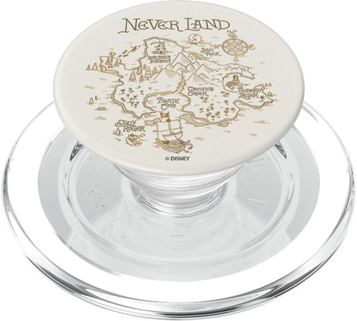 Disney Peter Pan Never Land Map And Compass PopSockets MagSafe PopGrip for iPhone