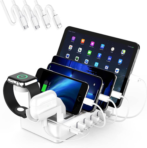 Multiple Charging Station Charger Station - Charging Station for Multiple Devices, 6 Ports USB Charging Dock for Phone| Earhead|Watch Stand, Fast Docking Station, Cell Phone Charging Stations Multiple Charging Station Charger Station - Charging Station for Multiple Devices, 6 Ports USB Charging Dock for Phone| Earhead|Watch Stand, Fast Docking Station, Cell Phone Charging Stations