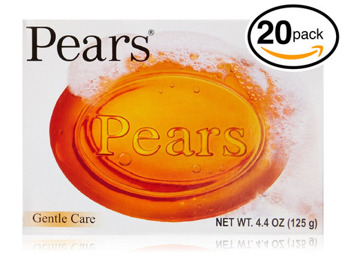Pears Oil-Clear Soap Each Bar 4.4 Oz (Original Gentle Care (Pack of 20 Bars (4.4oz Each)
