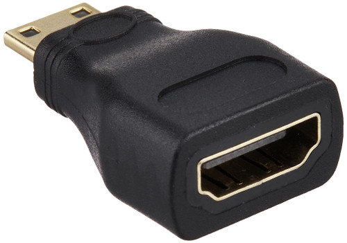 ELECOM HDMI (Type A) Female - HDMI Mini (Type C) Male Conversion Adapter [Black] AD-HDAC3BK (Japan Import)