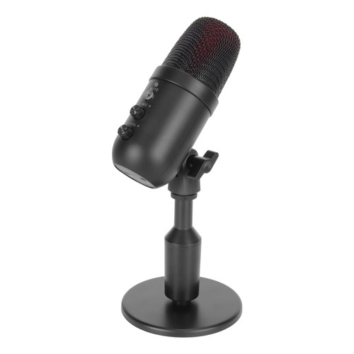 Cyrank USB Condenser Microphone, 360 Degrees Rotatable Pc Computer Gaming Streaming Mic Vocal Mic for Singing with Dsp Sound Processing System
