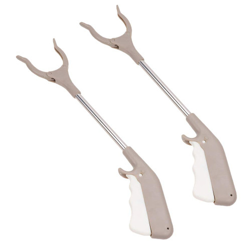 DOITOOL 2pcs Grabber Reacher Tools Picker Upper Grabber Long Handy Mobility Aids Reaching Assist Tools for Trash Claw Pick up