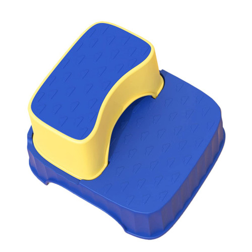 Kisangel Double Layer Kid Bathroom Stool Bathing Foot Bench Toilet Step Stool Sitting Stool Step Double Step Stool Potty Stool Foot Rest Stool Footstool Non-Slip Plastic Baby