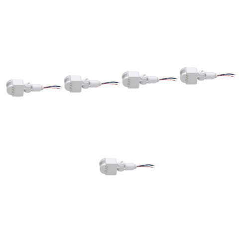 Homoyoyo 5pcs Sensor Light Motion Detector Body Pir Sensor Motion for Lights Jackbox Switch Sports Motion Light Switch Games Measuring Spoons Motion Sensor Outdoor Probe White Abs