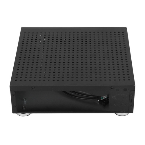 Aluminum Alloy Mini Computer Case,Good Heat Dissipation Exquisite Compact Black Mini HTPC Case Desktop Computer Case for Gaming and Home Use