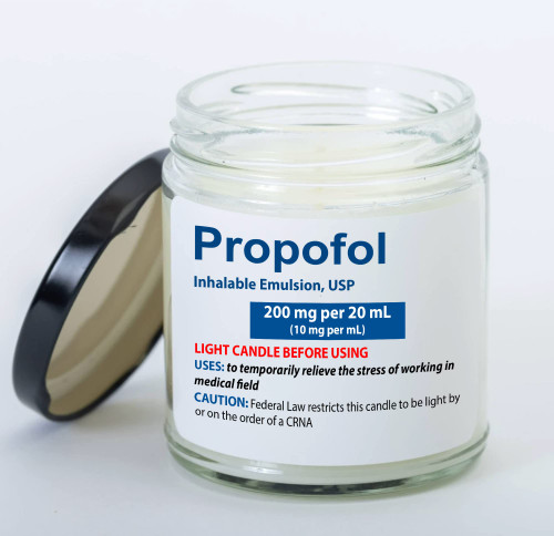 CRNA Life Candle Propofol for CRNA Funny Gift for Nurse Anesthetist, CRNA Gift for Women Men Birthday Christmas Thanksgiving Anesthesia Day