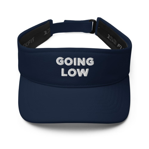 Going Low Hat (Embroidered Visor) Funny Head Hat Navy