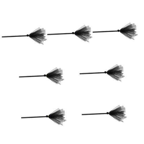 NOLITOY 7 Pcs Halloween Broom Halloween Party Decor Witch Broom Prop Witch Wand Halloween Home Decor Witch Tutu Broom Witch Cleaning Broom Witch Besom Broom Toy Toddler Plastic Cosplay