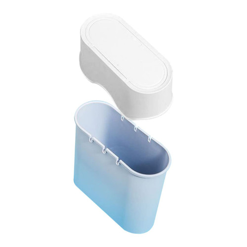 Outanaya Push Trash Can Press Lid Trash Can Press Trash Holder Bathroom Garbage Can Living Room Waste Basket Indoor Trash Cans Garbage Debris Can Recycling Bin Recycle Bin Pp Office Thicken