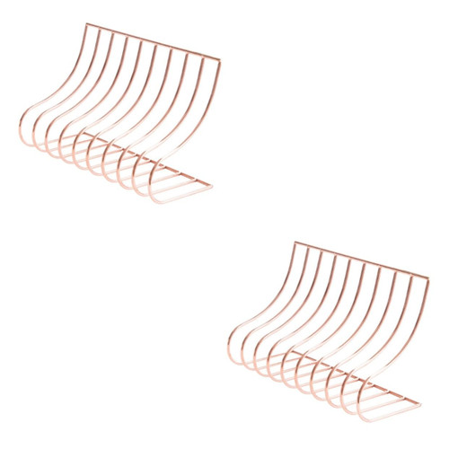 MAGICLULU 2pcs S Book Stand Household Bookshelf Decorative Bookends Desktop Bookshelf Bookends Holder Metal Organizer Shelf Decorating Books Metal Bookshelf Office Storage Rack Portable Iron