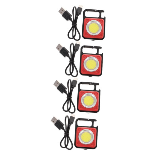 OSALADI 4pcs Pocket Light Keychain Light Pocket Flashlight Keychain Rechargeable Flashlight Camping Flashlight Pocket Flashlights Keychain Flashlights Aluminum Alloy Key Chain Mini Travel