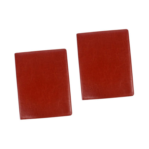 Ciieeo 2 pcs Leather Folder Notebook Business Planner Paper File Clip Folder Document Organizer clipboard Portfolio Folder Business Presentation Folder Portfolio Pocket a4 Binder