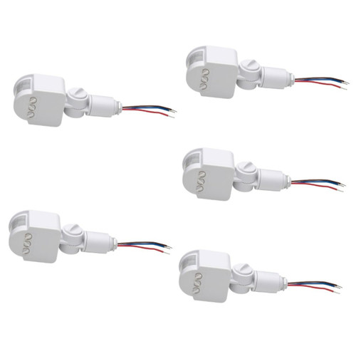 Veemoon 5pcs Sensor Light Pir Controller Motion Sensing Light Ir Sensor Motion Sensors Nontendo Switch Sports Motion Switch Pocket Door Hardware Motion for Timer Abs White Outdoor
