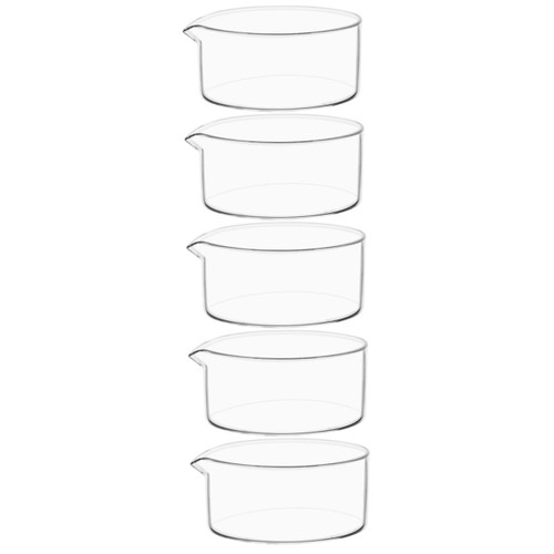GLEAVI 5pcs Glass Crystallization Dish Hard Hat Liner Laboratory Tool Vessel Evaporation Dish Lab Petri Dish Lab Evaporation Glass Crystallizing Bowl High Borosilicate Accessories