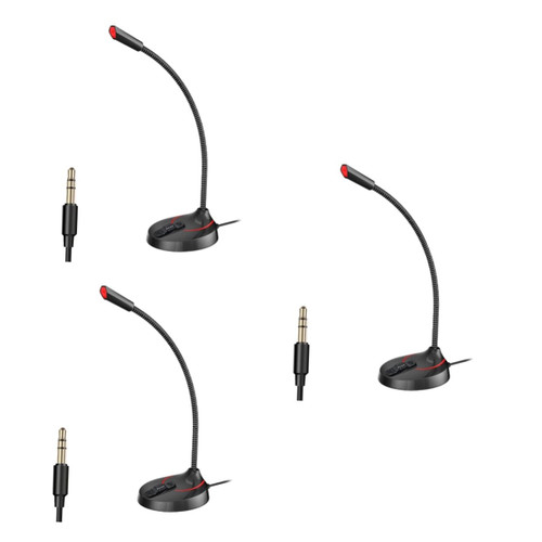 ibasenice 3pcs Usb Computer Microphone Desk Stand Desktop Laptop Stand Computer Stand for Desktop Tower Computer Desktop Stand Desktop Microphone Stand Portable Desktop Notebook Household