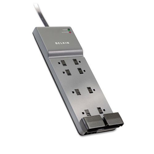 Belkin BE10820006 Office Series SurgeMaster Surge Protector, 8 Outlets, 6 ft Cord, 3390 Joules