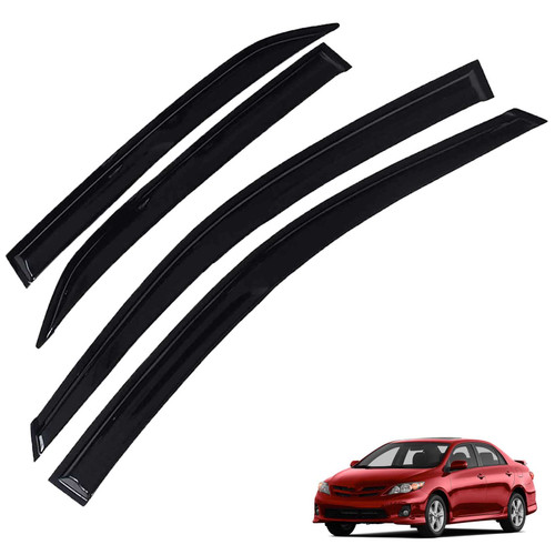 Window Visors Sun Rain Guards - Window Deflectors for Car 4-Pack Vent Shade Deflector Replacement for Corolla 2009-2013