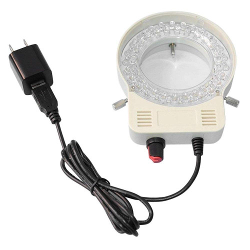 Microscope Adapter Microscope Ring Light 48LED USB Adjustable Ring Light Illuminator Lamp for Industry Microscope Industrial Camera Magnifier 110V-220V 3W-5W Microscope Accessories (Color : White)