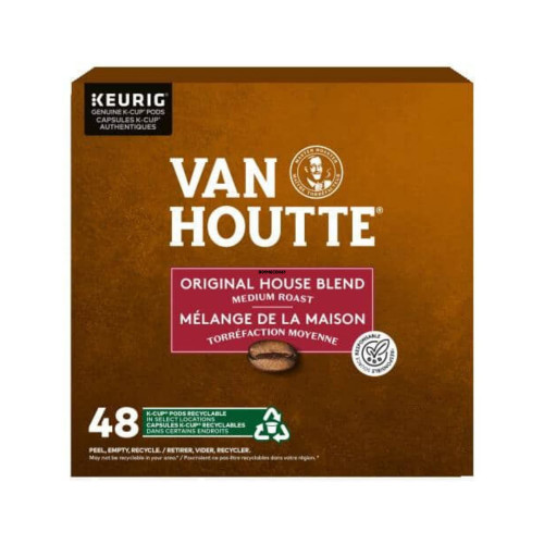 48 Pack Single Serve Van Houtte Medium Roast House Blend K-Cup Pods