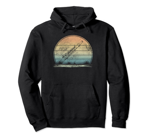 Oboe Musical Vintage Style Distressed Retro Oboe Pullover Hoodie