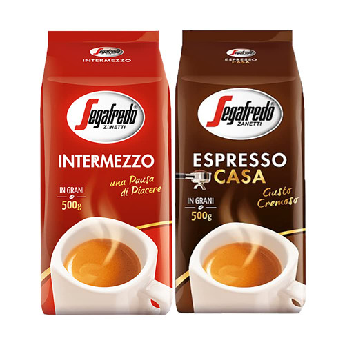 Segafredo Casa & Intermezzo Whole Beans Coffee Variety Pack, Arabica/Robusta blend, 17.6oz/500g (Pack of 2 total) Segafredo Casa & Intermezzo Whole Beans Coffee Variety Pack, Arabica/Robusta blend, 17.6oz/500g (Pack of 2 total)
