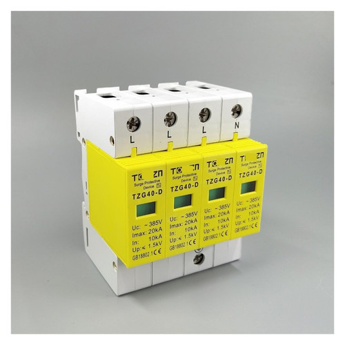PULME Surge Arrester AC SPD 3P+N 10KA~20KA D ~385V House Surge Protector Protection Protective Low-Voltage Arrester Device
