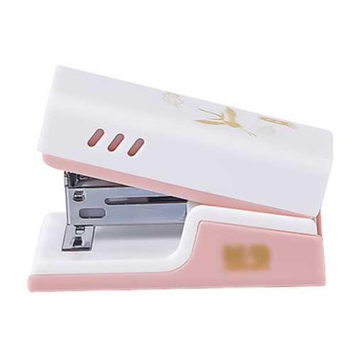 YMXWFC Stapler Mini Stapler Set with 5000 Standard Staples 20 Sheet Capacity Portable Staplers Effortless Stapler Machine for Students Binding documents (Color : Pink)