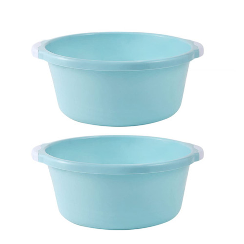Alipis Bucket Foot Soak Tub 2pcs Sky-Blue Home Foot Bathroom Plastic Large Simple Household Basin Size Wash Foot Soak Tub