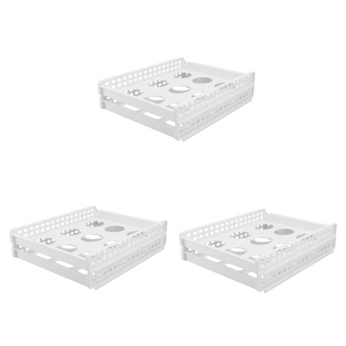 Cabilock 6 Pcs Storage Rack Storage Basket Closet Storage Bins Clothes Bins Storage for Closet Drawer Dividers Hanging Drawers for Closet Stacking Closet Partition Tray White Plastic