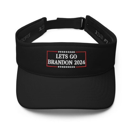 Lets Go Brandon 2024 Hat (Embroidered Visor) Anti Joe Biden Black