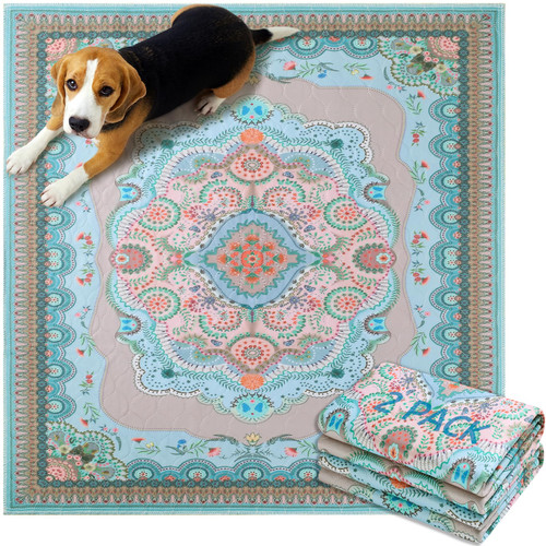 Washable Pee Pads for Dogs, 36"x41" 2 Pack Reusable Puppy Pads Pet Training Pads, Super Absorbent, 100% Waterproof Dog Pee Pads, Whelping, Housebreaking, Incontinence, for Playpen Washable Pee Pads for Dogs, 36"x41" 2 Pack Reusable Puppy Pads Pet Training Pads, Super Absorbent, 100% Waterproof Dog Pee Pads, Whelping, Housebreaking, Incontinence, for Playpen