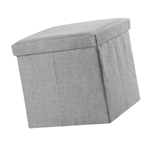 Levemolo 1pc Fabric Footrest Folding Cloth Storage Stool Folding Storage Cube Storage Ottomans Footstool with Storage Folding Stool Fold up Stool Storage Cube Toy Floor Mat