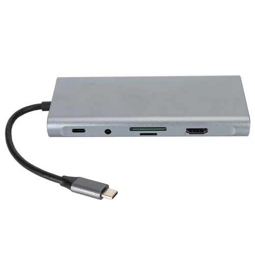 Flimjibg 11 in 1 Type C Hub Adapter - USB C Docking Station with 5Gbps USB 3.0 & 4K 30Hz HD VGA - Compact USB
