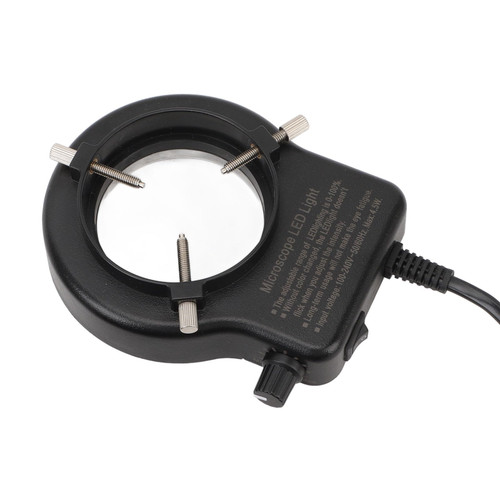 Microscope LED Light Source, LED Microscope Lamp Source Adjustable Brightness Stable Performance for Stereo Microscope (US Plug)