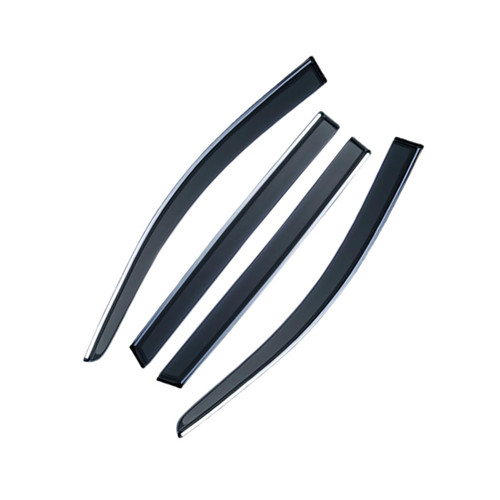 WGGDRAQQ 4Pcs for Nissan Altima 2019-2021 Window Visor Rain Guard Deflector Chrome Trim Smoke