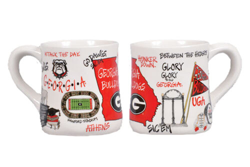 Magnolia Lane NCAA Georgia Collegiate UGA Bulldogs Icon Ceramic Mug