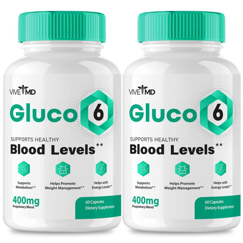 VIVE MD Gluco 6 Capsules - Official Formula - Gluco6 Dietary Supplement for Extra Strength with Vitamin C, Zinc - Gluco 6 Reviews (120 Capsules)