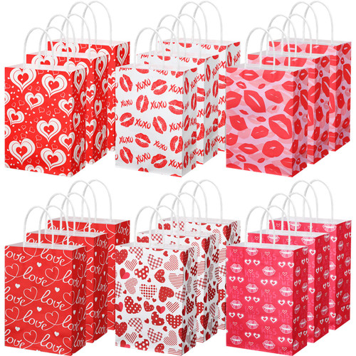 150 Pieces Valentine's Day Paper Gift Bags Bulk 8.27 x 5.91 x 3.15 Inch Reusable Gift Bags with Handles Valentines Goody Candy Bags Treat Bags for Valentines Day Party Favors Gift Wrapping Supplies 150 Pieces Valentine's Day Paper Gift Bags Bulk 8.27 x 5.91 x 3.15 Inch Reusable Gift Bags with Handles Valentines Goody Candy Bags Treat Bags for Valentines Day Party Favors Gift Wrapping Supplies