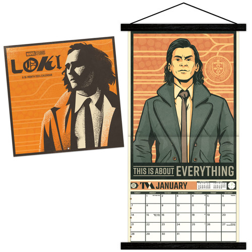 2024 Marvel Loki Wall Calendar & Magnetic Frame