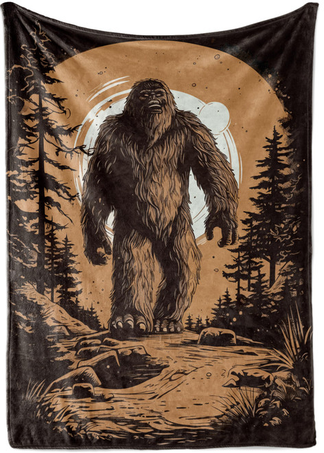 Bigfoot Gifts for Men Women, Sasquatch Gifts, Flannel Blanket for Big Foot Sasquatch Lovers, Funny Idea for Bigfoot Lovers, 50" x 65" - Giant Bigfoot Bigfoot Gifts for Men Women, Sasquatch Gifts, Flannel Blanket for Big Foot Sasquatch Lovers, Funny Idea for Bigfoot Lovers, 50" x 65" - Giant Bigfoot