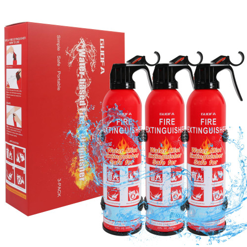 Fire Extinguisher for Home Kitchen Car Vehicle, Portable Small Water-Based Fire Extinguisher for House with Mounting Bracket, Multipurpose Fire Spray Extinguish A B C K Fires Extinguisher, 3 Pack