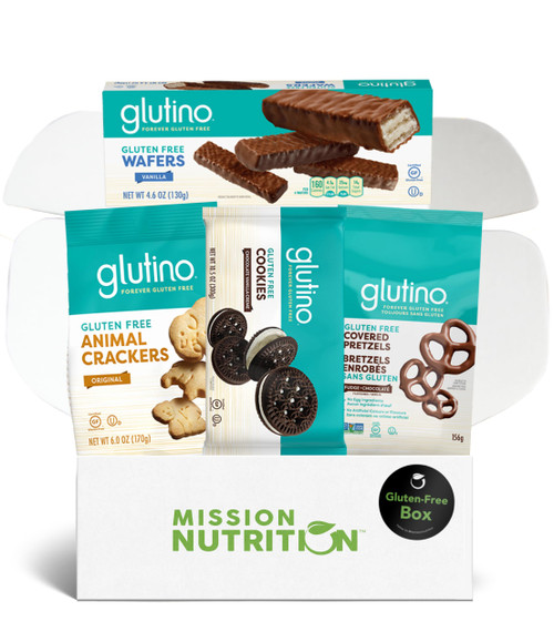 Glutino Gluten Free Animal Crackers, Chocolate Creme Cookies, Fudge Covered Pretzels & Vanilla Wayers - Gluten Free Variety Snack Box Glutino Gluten Free Animal Crackers, Chocolate Creme Cookies, Fudge Covered Pretzels & Vanilla Wayers - Gluten Free Variety Snack Box