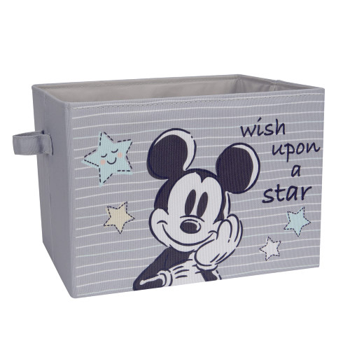 Lambs & Ivy Disney Mickey Mouse Gray Foldable Storage Basket/Container/Bin Lambs & Ivy Disney Mickey Mouse Gray Foldable Storage Basket/Container/Bin