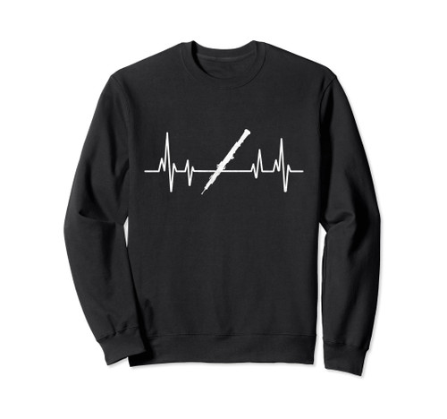 Oboe Player ECG Heartbeat Marching Band Instrument Bassoon Sweatshirt Oboe Player ECG Heartbeat Marching Band Instrument Bassoon Sweatshirt