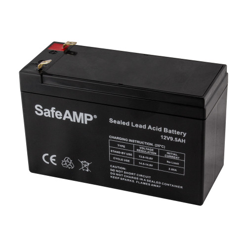 SafeAMP UPS 9.5Ah, 12V Replacement Battery RBC17 Compatible with APC UPS Models E650G1, BE750G, BR700G, BE850M2, BE850G2, BX850M, BE650G, BN600, BN700MC, BN900M, (1 Pack)